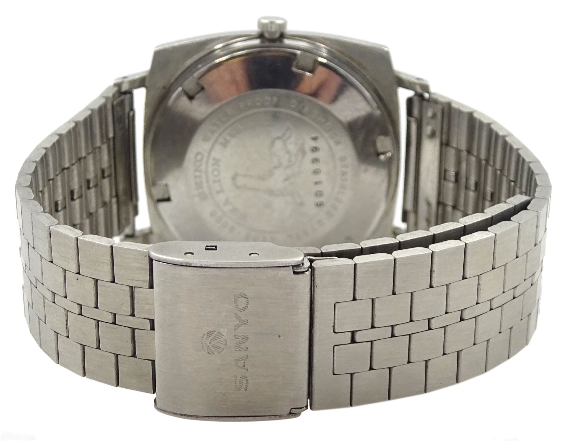 Seiko Sea Lion Selfdater M55 gentleman's stainless steel automatic wristwatch, Cal. 6205B, on stainless steel strap