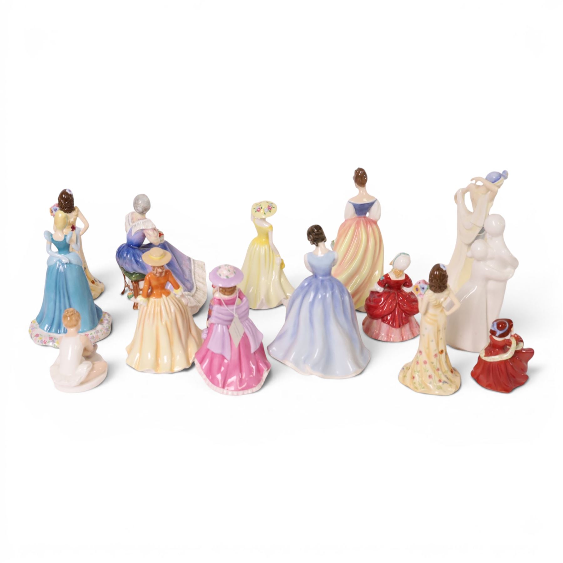 Collection of Royal Doulton figures including Alexandra, Ballet Shoes, Harriet, Valerie etc