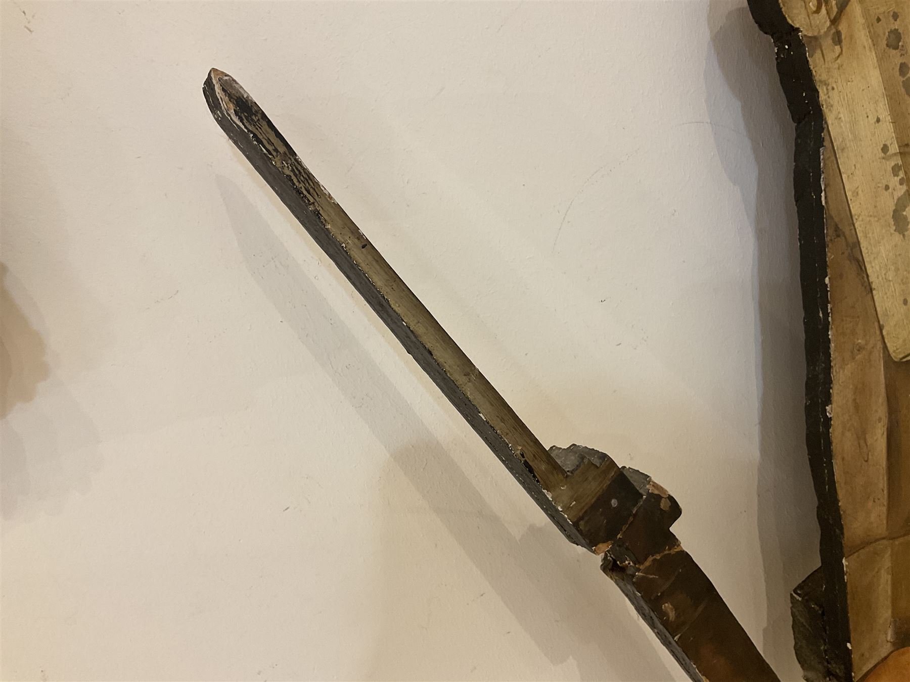 Military Outfitters hand painted life size wooden cut out figure of a WW1 soldier standing at ease holding a gun by his side, marked Stening Signs; hardboard on planked frame H199cm