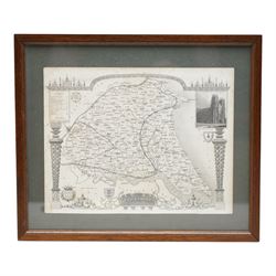 Richardson's Folding Map of South East and Central England pub. G W Bacon 1920; Thomas Moule (British 1785-1854): 'Yorkshire East Riding', 19th century engraved map 21cm x 28cm (2)
