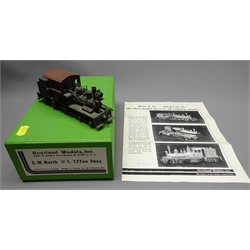  Overland Models Inc. USA model of an OMI-0168/On3 scale C.W.North No.1 13ton Shay locomotive, boxed  