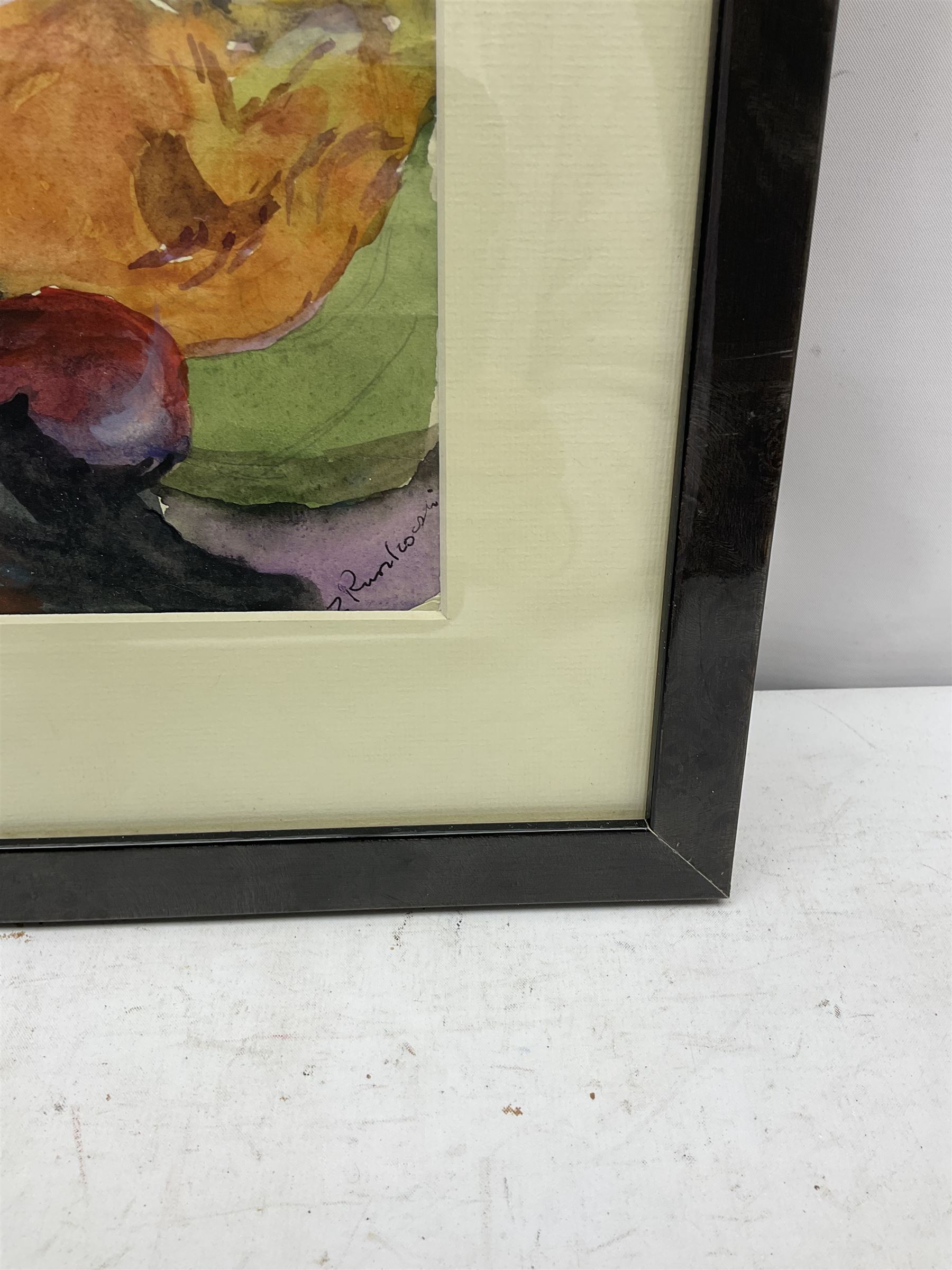 Zdzislaw Ruszkowski (Polish 1907-1991): Dog Seated, watercolour signed, inscribed and dated 1973 verso 22cm x 16cm 