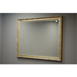  Large gilt framed bevel edged mirror, 112cm x 87cm  
