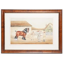 Henry William Standing (British 1894–1931): The Deal is Done, watercolour signed and dated, 55cm x 75cm