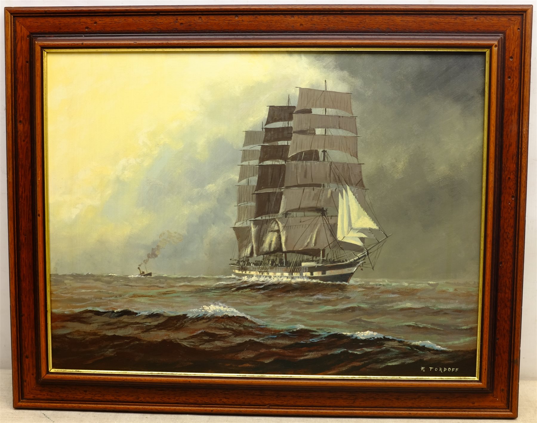 Frederick Tordoff (British/American 1939-): 'Clipper Port Jackson', oil  on canvas signed 45cm x 60cm