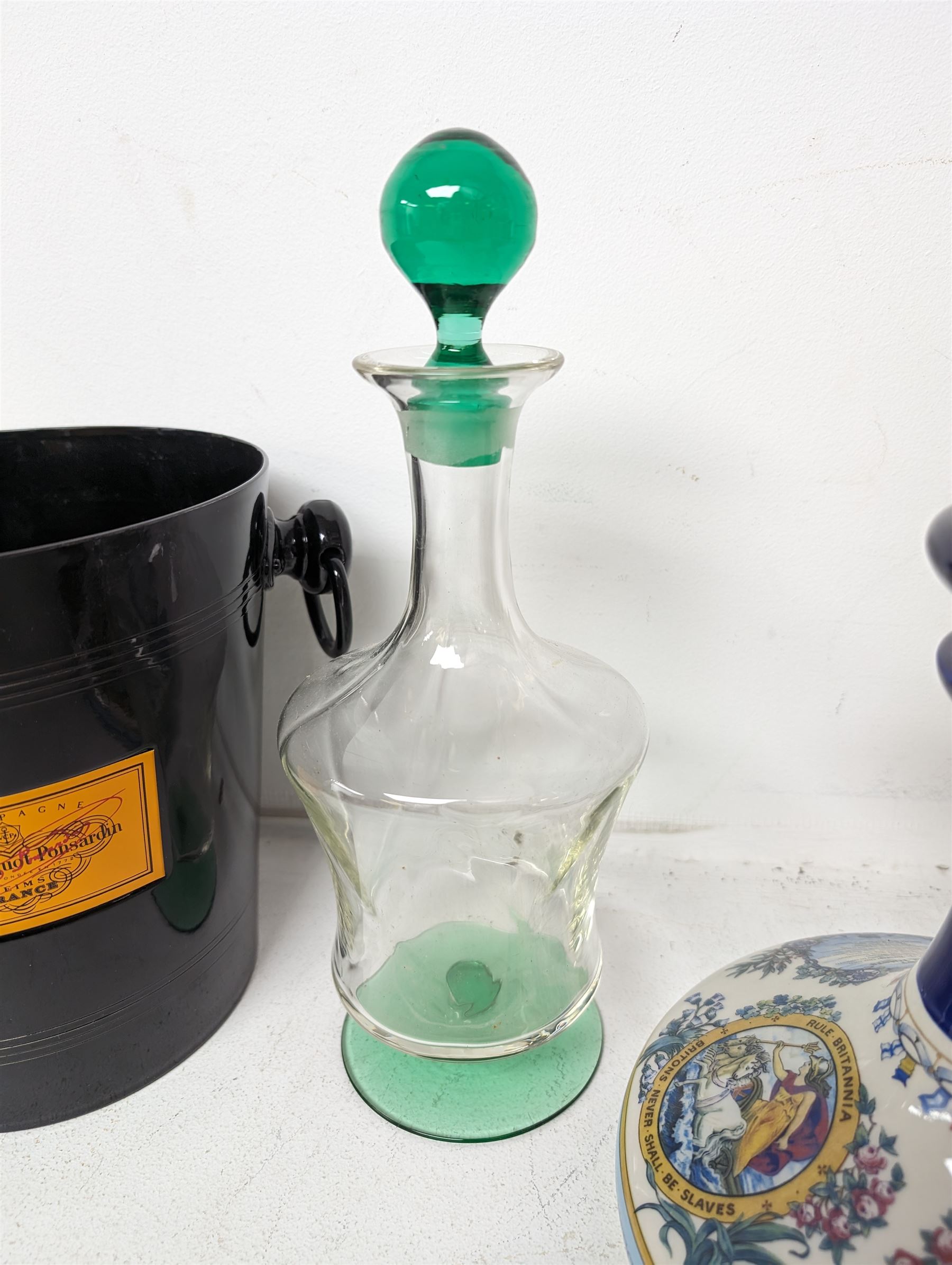 Wade Pussers rum ship decanter, together with another ship decanter etc 