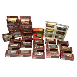 Twenty-five Matchbox Models of Yesteryear including commercial vehicles, promotional wagons, steam roller etc; and six Exclusive First Edition (EFE) promotional commercial vehicles; all boxed (31)