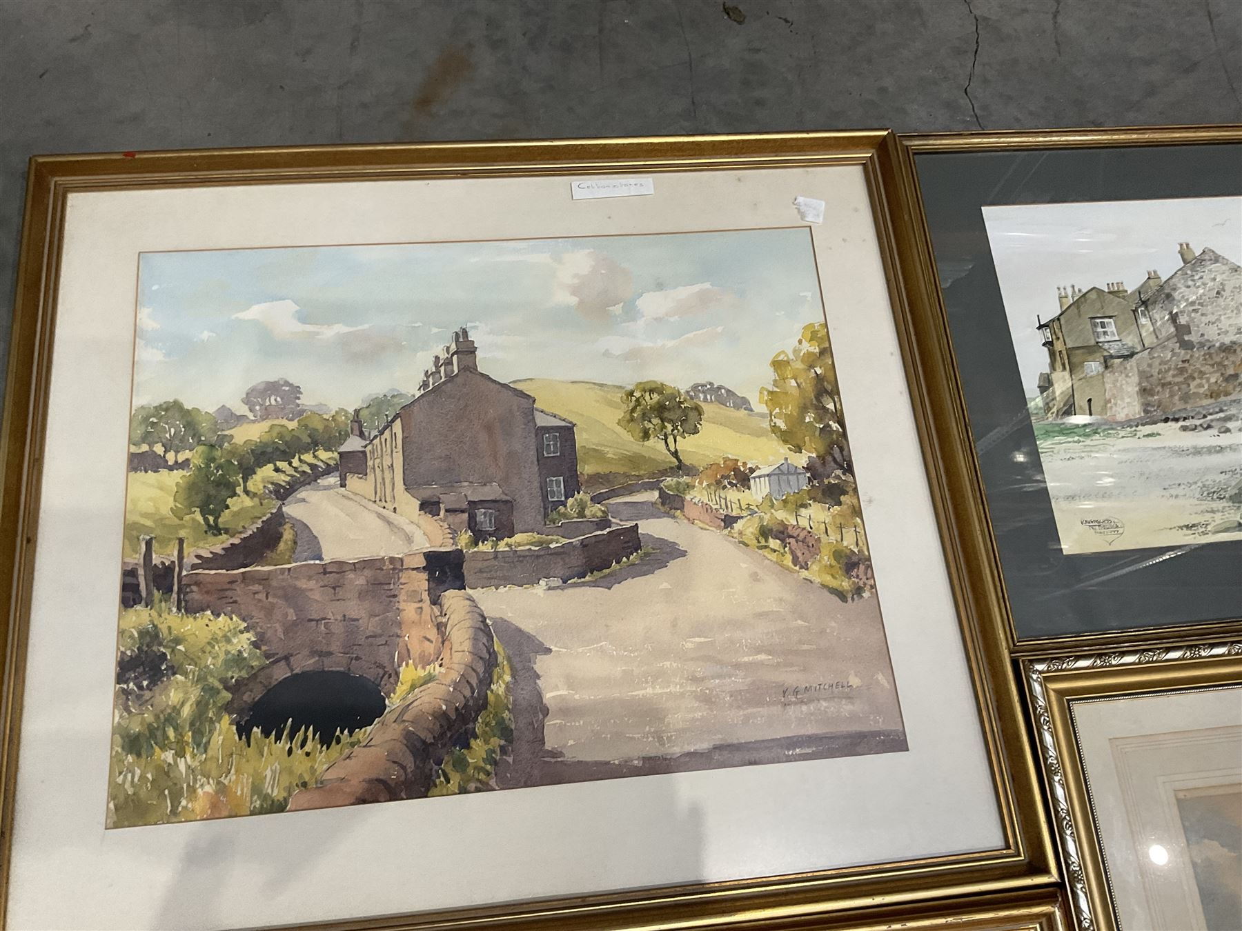 Collection of oil paintings and watercolours, various artists including Harry Emmett, JF Allen, VG Mitchell, B Sherne, Leslie Kersley, etc (12)