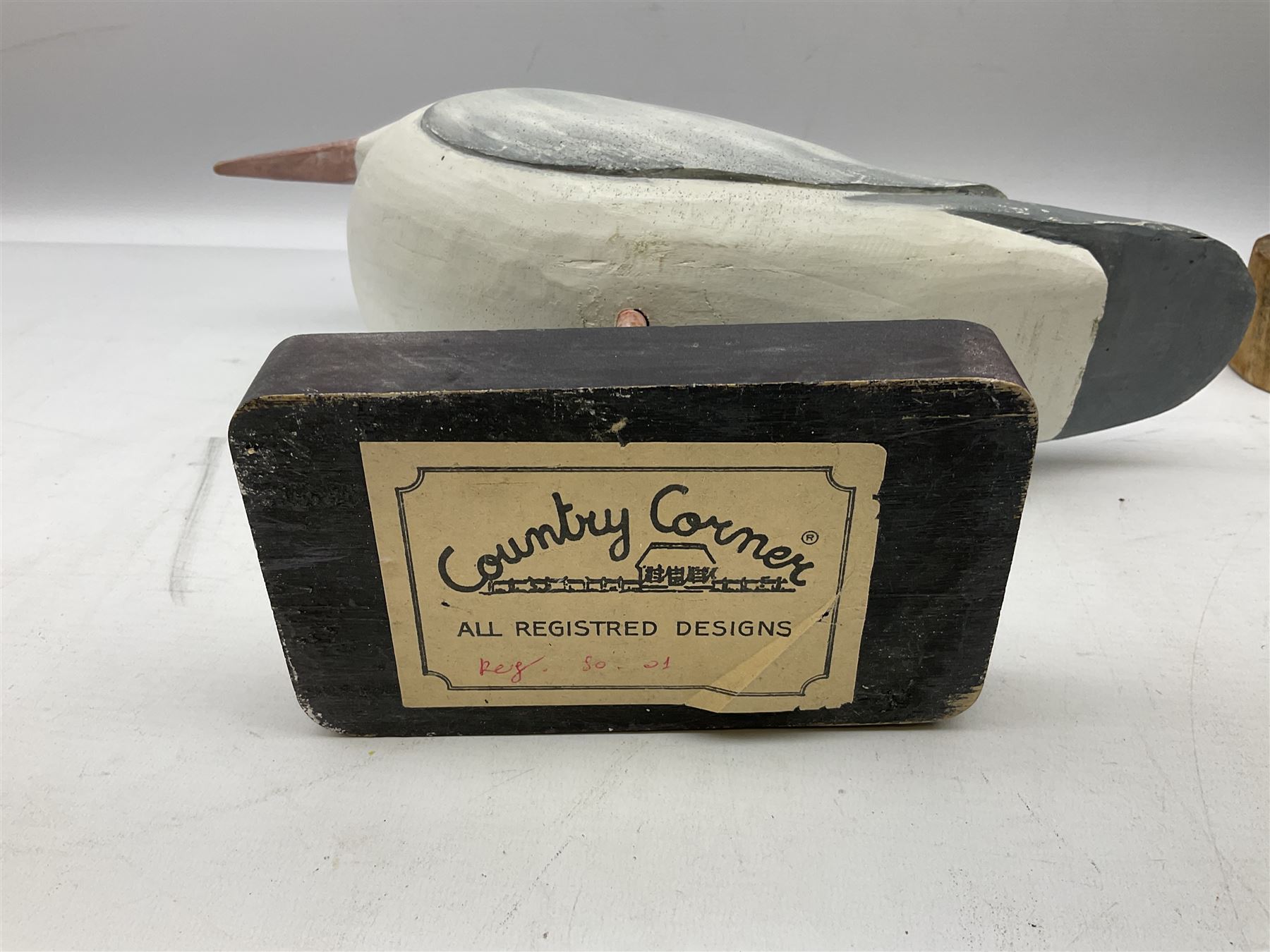  Nautical Items, to include a carved wooden seagull on a plinth, by Country Corner, three other carved wooden birds, wooden mermaid etc