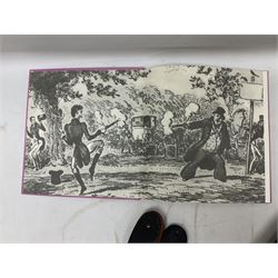 George V 1897 pattern Infantry officers sword, the 82cm single fullered blade with traces of etched detail and George V crown cipher, the ricasso marked Hawksworth Sheffield, pierced half basket hilt with George V cypher, wire-bound fish-skin grip with brass pommel and backstrap; in leather scabbard L102cm overall; together with two sectional gun cleaning rods; swagger stick made of leather strips etc