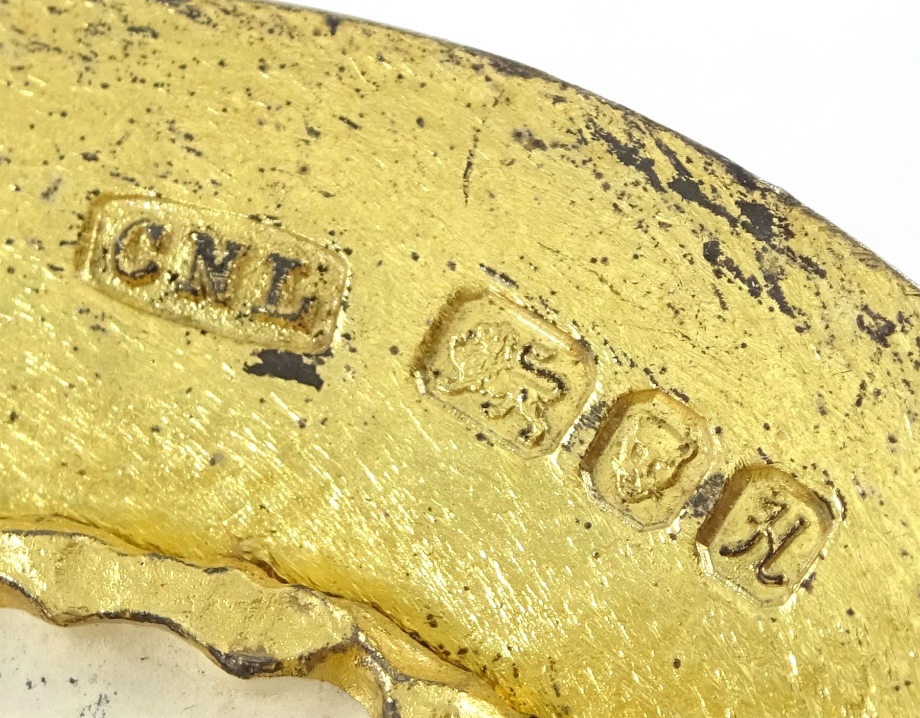 Christopher Nigel Lawrence limited edition silver and parcel gilt surprise mushroom, the textured domed cover opening to reveal two elves carolling beneath a lantern and before a fire pit set with semi-precious stones, upon a slate base, no 24/250, hallmarked Christopher Nigel Lawrence, London 1982, overall H9cm