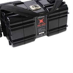 XB1-520 Block Battery Set, comprising two 14.4 volt 36Ah 520W block batteries, charger, two 4pin XLR cables and a D-Tap to 4pin cable