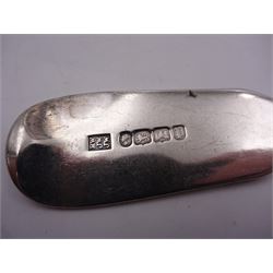 Pair of Victorian Exeter silver Fiddle pattern table spoons, hallmarked Robert Williams & Sons, Exeter 1851