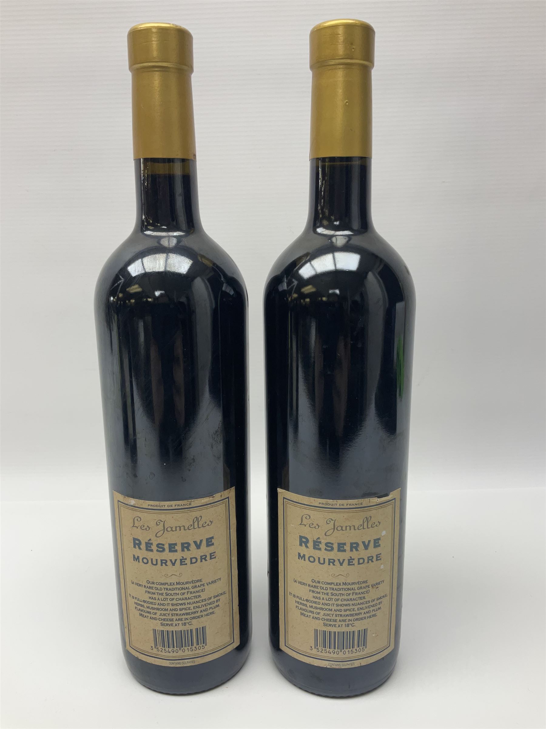 Mixed wine, comprising two bottles Les Jamelles 2009 Reserve Mourvedre, 750ml 13.5% vol, Joan d'Anguera 2015 Altaroses, 75cl 14% vol, Roc de Lussac 2010, Lussac-Saint-Emilion, 750ml, 14% vol and Rhebokskloof, 1997 Gamay Noir, 750ml, 13.5% vol (5)