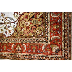  Wilton carpet, Persian pattern on a beige ground, 360cm x 274cm  