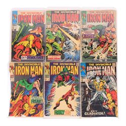 Nine Marvel Silver Age 'The Invincible Iron Man' comic books, spanning years 1968-1969, comprising issues #2-#10