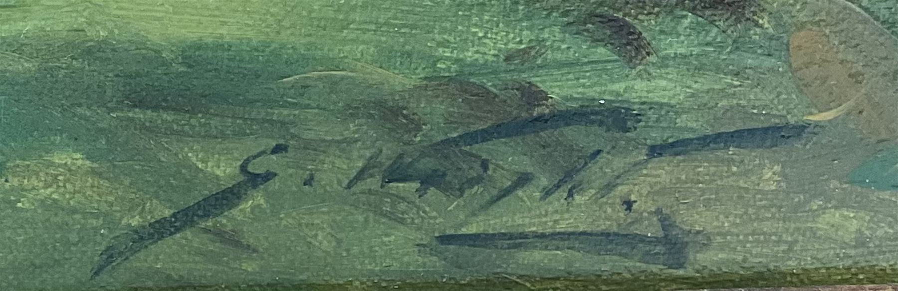 George Wright (British 1860-1942): 'Coach and Four on the Open Road', oil on canvas signed 49cm x 74cm 
Provenance: purchased by the vendor Sotheby's London 12th November 1992, Lot 225; with Kurt E Schon Ltd, New Orleans and Vienna, label verso
