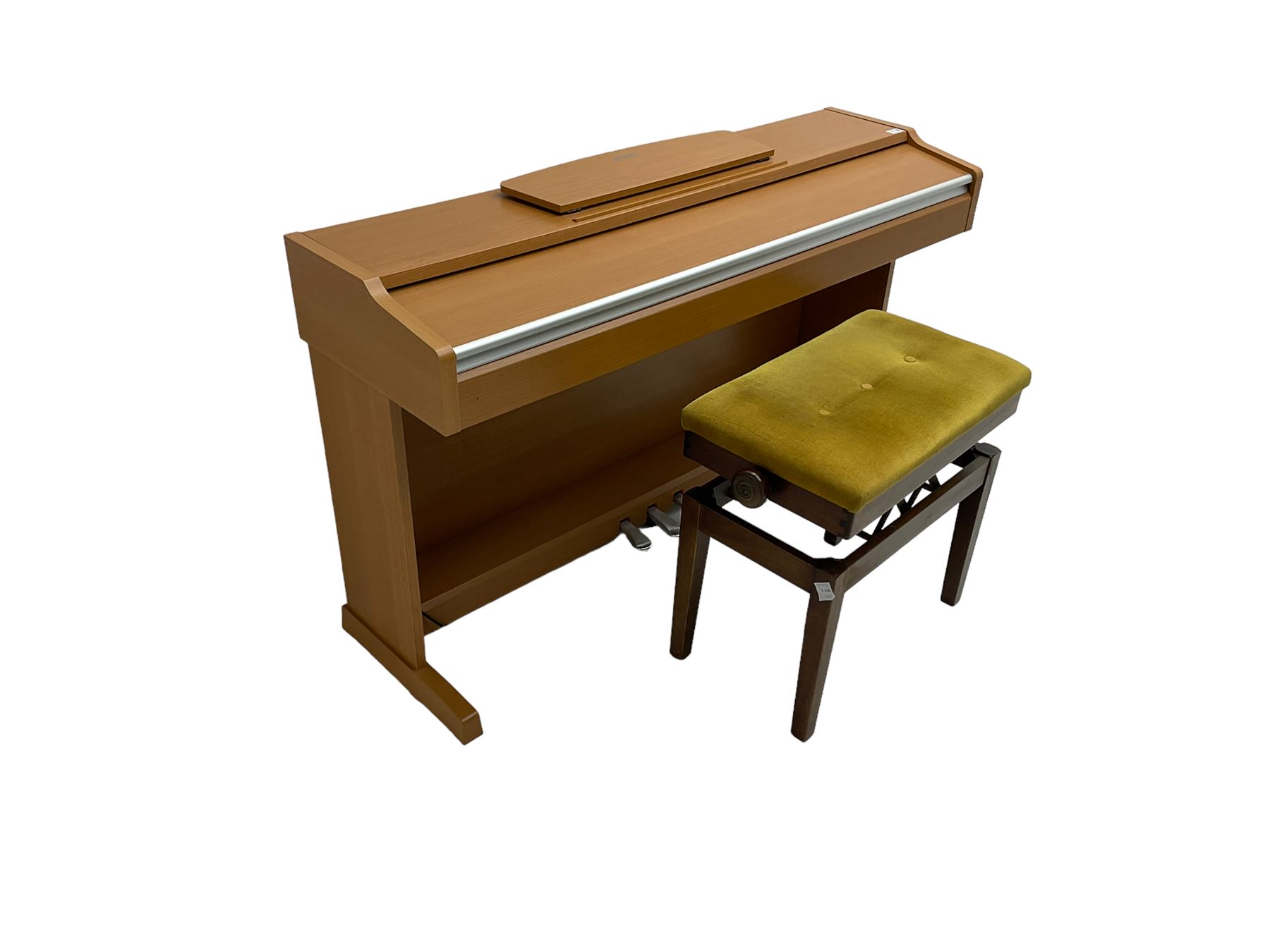 Yamaha YDP131 digital piano, in light wood case, with stool