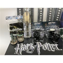 Complete DeAgostini Harry Potter chess step by step course with accessories, wand etc, including periodicals Nos. 1-82 (lacking No.68) with four binders, two chess sets with framed board, one traditional style the other fantasy, in original box.