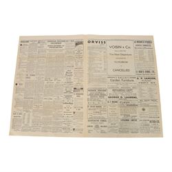 Newspaper: Jersey, The Evening Post July 9th 1940,  'Orders of the Commandant of the German Forces in Occupation of the Bailwick of Jersey 8th day of July 1940 ... Signed GUSSEK ... Commandant'
