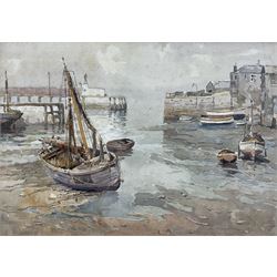 Harry Wanless (British c1872-1934): Low Tide Brixham Harbour, watercolour unsigned 23cm x 33cm
Provenance: direct from the artist's family, part of a collection never previously seen on the market