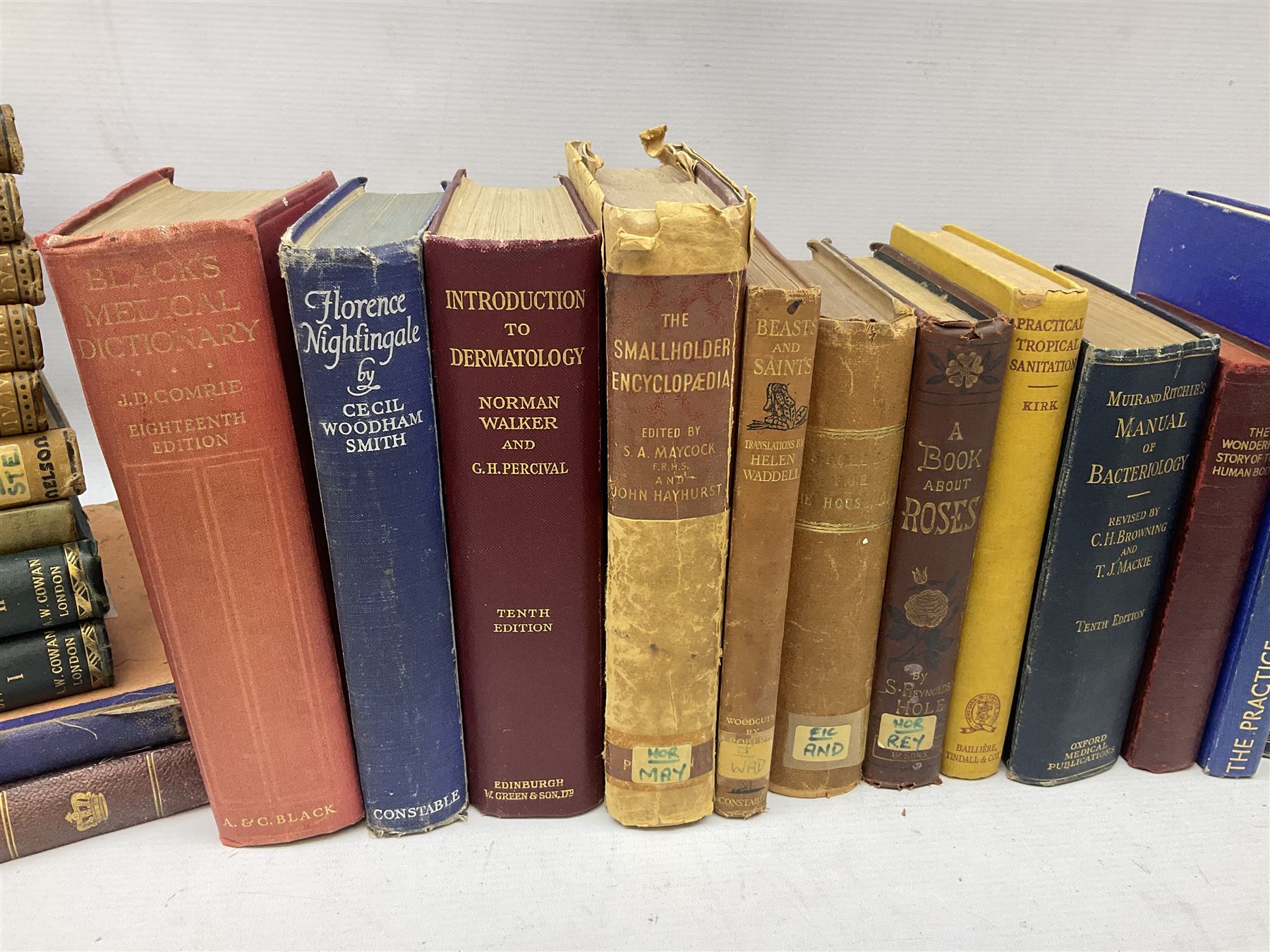 Richie, Ewing J; The Life and Times of W.E Gladstone by J Ewing Ritchie, six volumes, Walter Scott, B; The Imperial edition of the Waverley Novels, two volumes, Stebbing M.E; colour of the Garden and other books, in two boxes