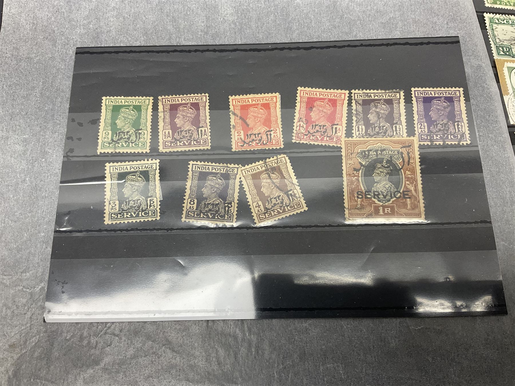 Stamps including St Helena, Fiji, Southern Rhodesia, Malaya, Bermuda, Queen Victoria and later Ceylon, various Universal Postal Union 1949 etc, housed in six albums/folders