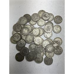 Approximately 675 grams of Great British pre 1947 silver half crown coins