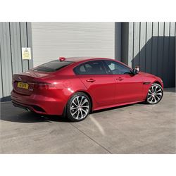 X2 GTS - JAGUAR XE SALOON - 2.0 R-Dynamic HSE 4dr, Automatic ONLY 800 miles

Year: 2019, June
Colour: Firenze Red
Mileage: 800 miles only
Fuel: Petrol
Reg: X2 GTS

As new, with cherished plate, instructions for sale from a local estate.
Buyers premium 10% plus VAT (12% inc.)