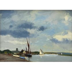 Norfolk School (20th century): Fishing Boats and Yachts, oil on board unsigned 29cm x 39cm