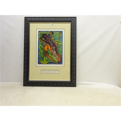  Edward Harris Wolfe (South African 1897-1981): 'Song of Songs', set of 12 limited edition offset lithographs on aluminium lined paper in four colours, each signed and numbered 228/250 in pencil on the mount 36cm x 26cm (image size) framed with original text  DDS - Artist's resale rights may apply to this lot     