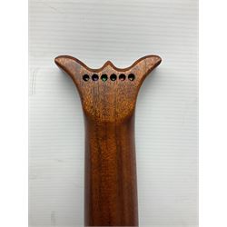 Aria Sinsonido mahogany electric travel guitar, serial no.0502385 L86cm; in original gig bag with earphones and GM11 Minituner; together with Fender Sidekick Reverb 25 amplifier and Marshall MG Series 15DFX amplifier (3)