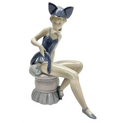Lladro figure, Cat Girl, modelled as a dancer in a cat costume, no 5164, sculpted by Salvador Debon, year issued 1982, year retired 1985, H22cm