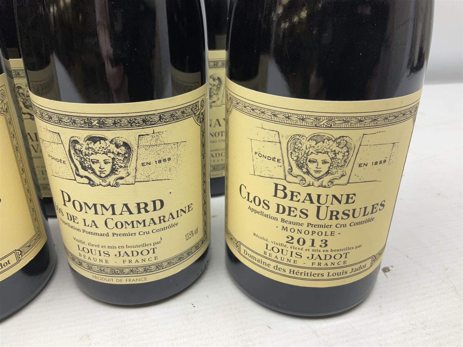 Mixed red wine from Louis Jadot, to include, 2015 Volnay, 2015 Pommard Clos De La Commaraine, 2015 Nuits Saint Georges, etc, various contents and proof, (10)
