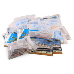 Eighteen Cobi Bricks model kits, including 1912 RMS Titanic and  Historical Collection air...