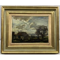 Arthur A Friedenson (Staithes Group 1872-1955): 'Farm Building', oil on panel signed, indistinctly inscribed and dated April 1909 verso 25cm x 35cm 
Provenance: private collection, exh. Phillips & Sons, The Dower House, Cookham, October 1988, label verso
