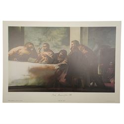 Pietro Annigoni OMRI (Italian 1910-1988): 'The Last Supper' and Preparatory Studies, set ten colour prints the first signed in pen, with original folder also signed 50cm x 35cm (10) (unframed)