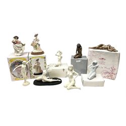  Leonardo collection figures Autumn breeze and Anne Marie, together with a number of composite female nudes, in two boxes 