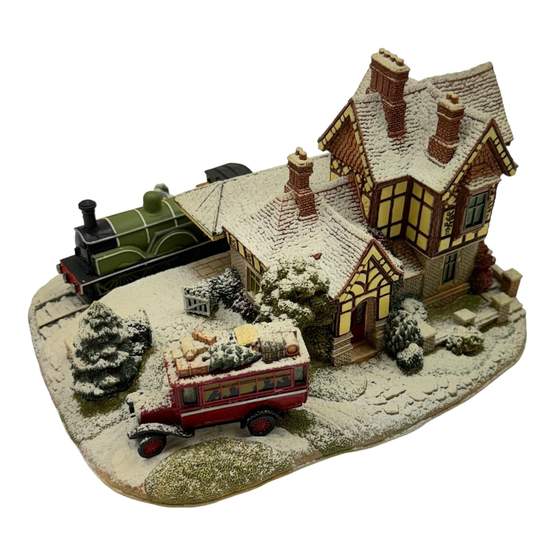 Two Lilliput Lane illuminated models, comprising Bluebell Line and Christmas Time, both boxed