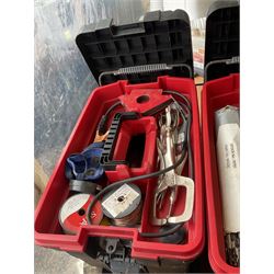 Two large tool boxes with welding magnets,rods,wire and other tools and accessories  - THIS LOT IS TO BE COLLECTED BY APPOINTMENT FROM DUGGLEBY STORAGE, GREAT HILL, EASTFIELD, SCARBOROUGH, YO11 3TX