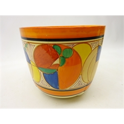  Clarice Cliff Wilkinson Limited Fantasque jardiniere in the 'Melon' pattern H19cm AF  