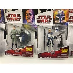 Star Wars - The Clone Wars/Legacy Collection - twenty carded figures with three different styles of card back; all unopened blister packs (20)