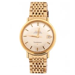 Omega Constellation gentleman's gold-plated and stainless steel automatic chronometer wris...