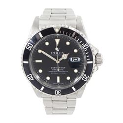 Rolex Oyster Perpetual Submariner Date stainless steel  automatic wristwatch, Ref. 16610, ...