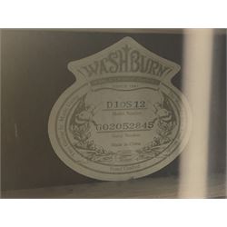 Washburn 12 - string acoustic guitar, model D10S12; serial no.G02052845; L107cm; in CNB soft carrying case