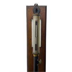 Scottish barometer c1880 by Adie and Wedderburn, Edinburgh No 937, mercury present with Vernier scale from 27-32 inches, with attached, mercury thermometer recording the temperature from 30-110 degrees Fahrenheit, mounted on a mahogany board.  