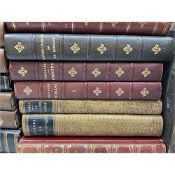 Twenty-seven 19th century leather bound books including The History of Napoleon Edited by R.H. Horne.1841; The Great Diamonds of the World by Edwin W. Streeter. 1882 Second edition; works by Voltaire; etc (27)