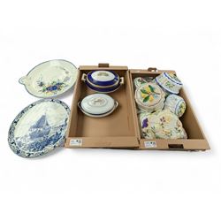 Collection of ceramic moulds, including Franklin Mint Le Cordon Bleu examples, Cauldon tur...