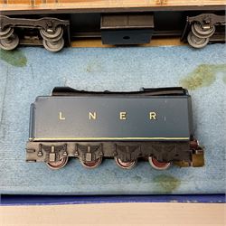 Hornby Dublo - 3-rail EDP1 electric train set with Class A4 4-6-2 locomotive 'Sir Nigel Gresley' No.7 and tender in LNER Blue, two teak effect passenger coaches; quantity of track and controller; in fitted box with locomotive cover and paperwork