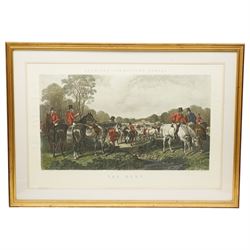 After John Frederick Herring Sr (British 1795-1865): 'Herring's Fox-Hunting scenes', set of four large engravings and aquatints with hand-colouring 57cm x 88cm (4)